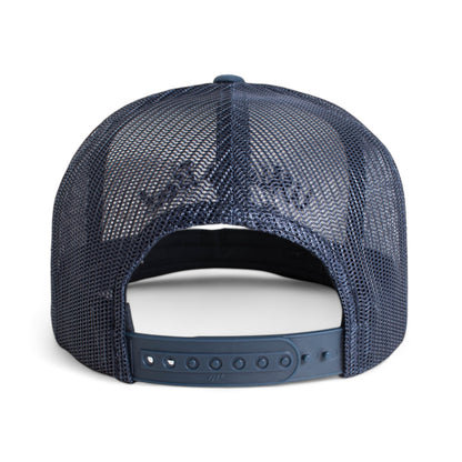 WHISKEY BENT HAT CO. The Conway Adjustable Hat (White/Navy)