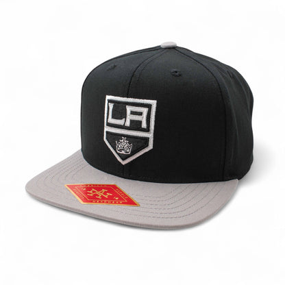 Los Angeles Kings Hat: Black/Grey Snapback Flat Bill | NHL Hats