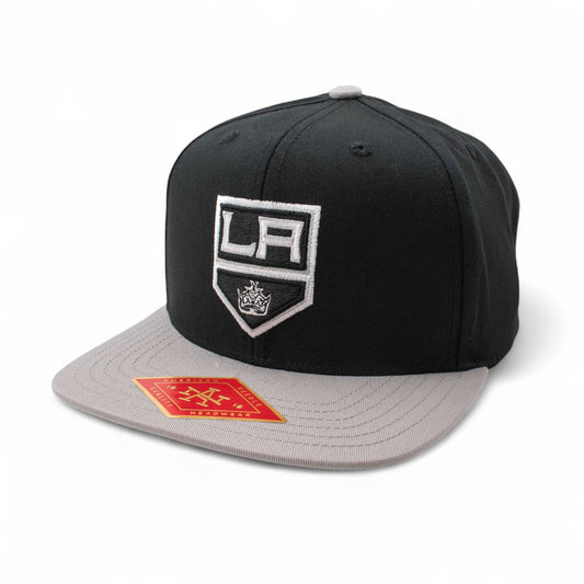 Los Angeles Kings Hat: Black/Grey Snapback Flat Bill | NHL Hats