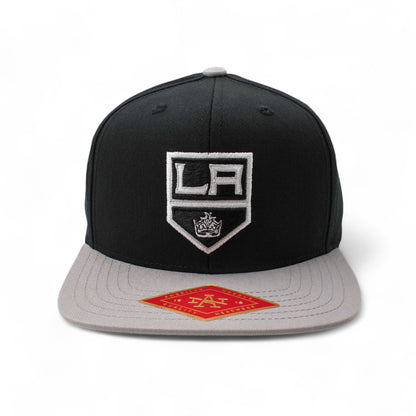 Los Angeles Kings Hat: Black/Grey Snapback Flat Bill | NHL Hats