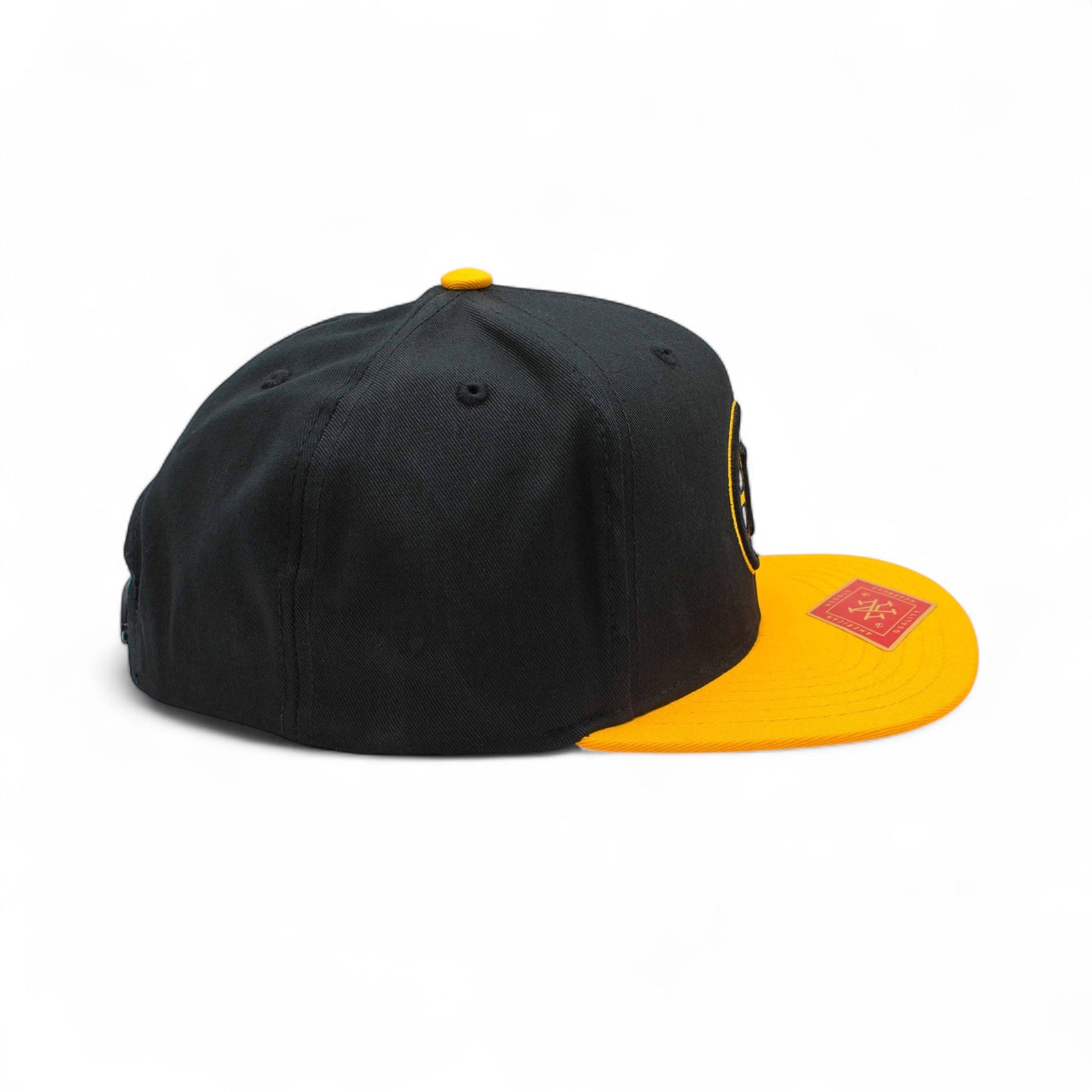 AMERICAN NEEDLE Officially Licensed NHL Boston Bruins Team Hat, Embroidered Logo, Flat Brim, Snapback Black/Gold