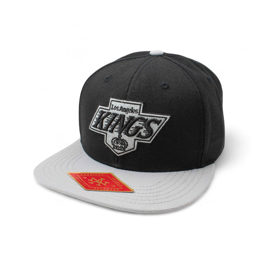 Los Angeles Kings Cap: Black/Silver Snapback Flat Bill Hat