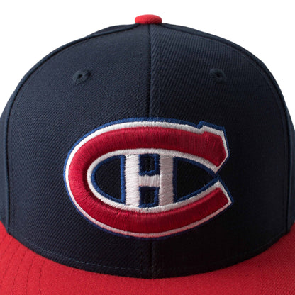 Montreal Canadiens Hats: Navy/Red Flat Bill Snapback Hat | NHL