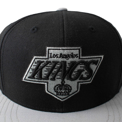 Los Angeles Kings Cap: Black/Silver Snapback Flat Bill Hat