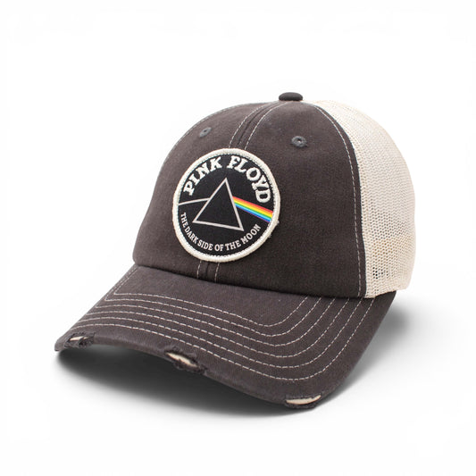 American Needle Officially Licensed Pink Floyd Distressed Patch Hat, Mesh Back, Unstructured, Adjustable Snapback, New