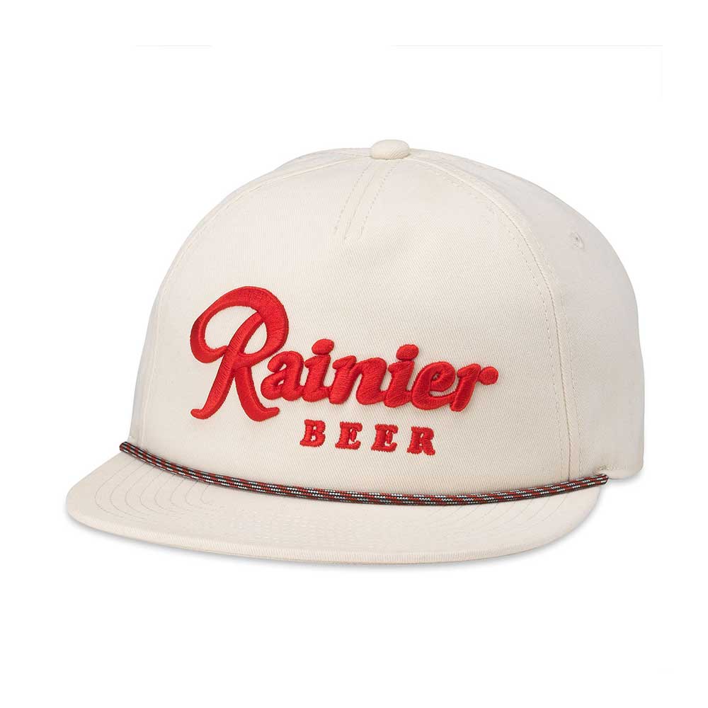 Rainier Beer Hat: Ivory Snapback Rope Hats | American Needle | Cochella