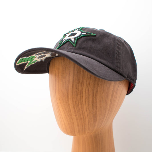 AMERICAN NEEDLE NHL Dallas Stars Hockey Team New Raglan Adjustable Baseball Hat, Black (36672B-DS-BLK)