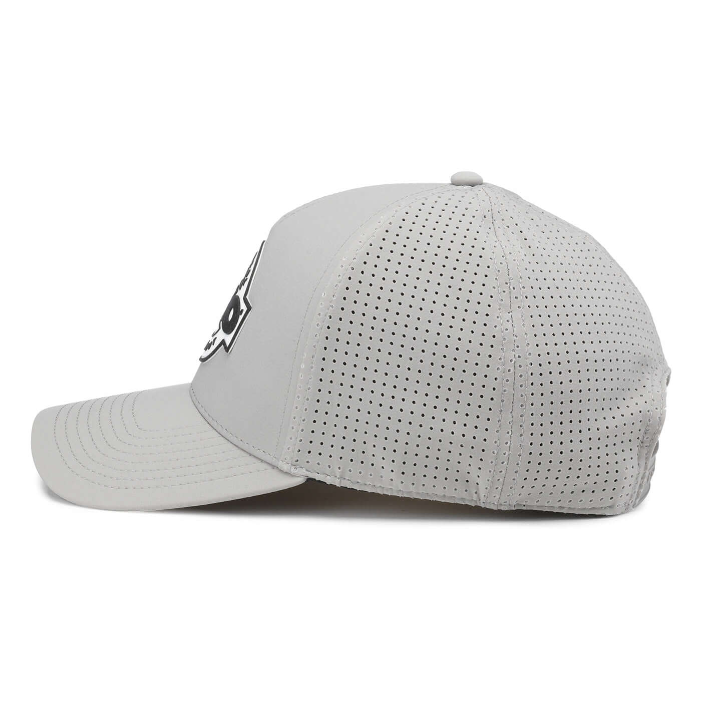 TKO Strength & Performance Hats: Pewter/White Cooling Mesh PVC Patch Hat | Workout