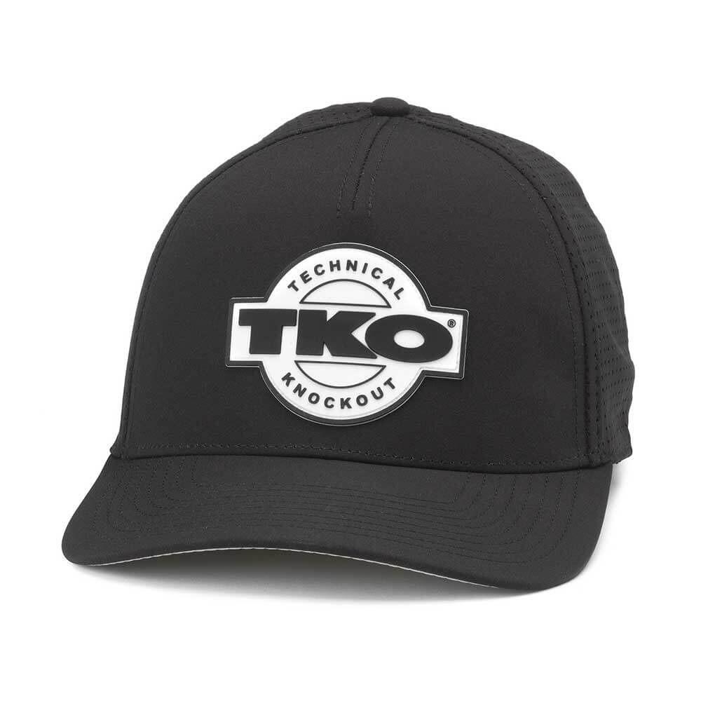 TKO Strength & Performance Hats: Black/White Cooling Mesh PVC Patch Hat | Workout