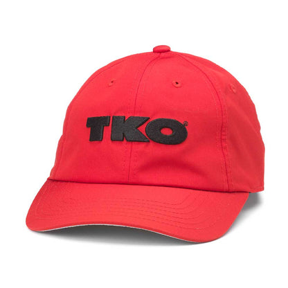 TKO Strength & Performance Hats: Red/Black Logo Hat With Velcro Strap | Workout