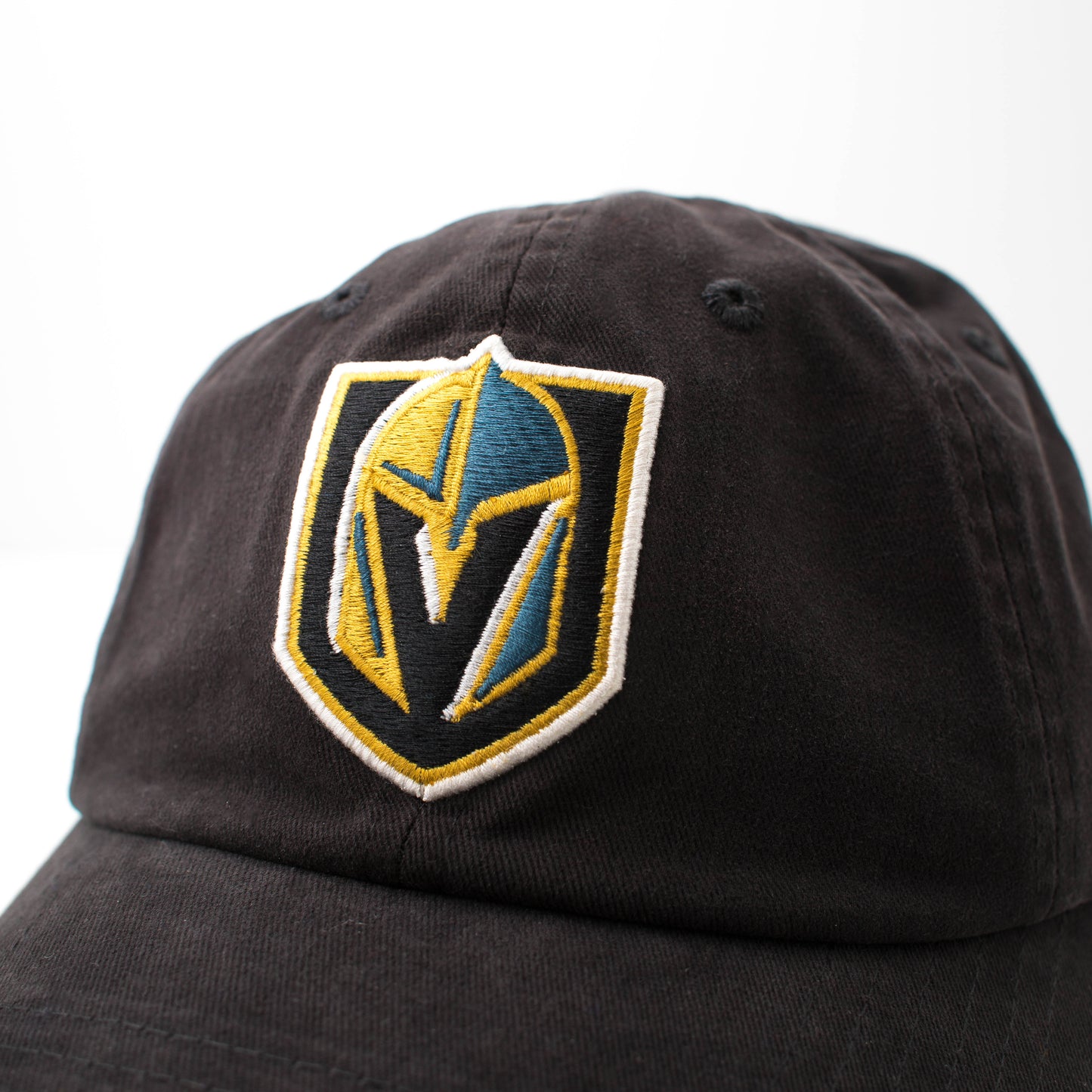 AMERICAN NEEDLE NHL Vegas Golden Knights Hockey Team New Raglan Adjustable Baseball Hat, Black (36672B-VGK-BLK)