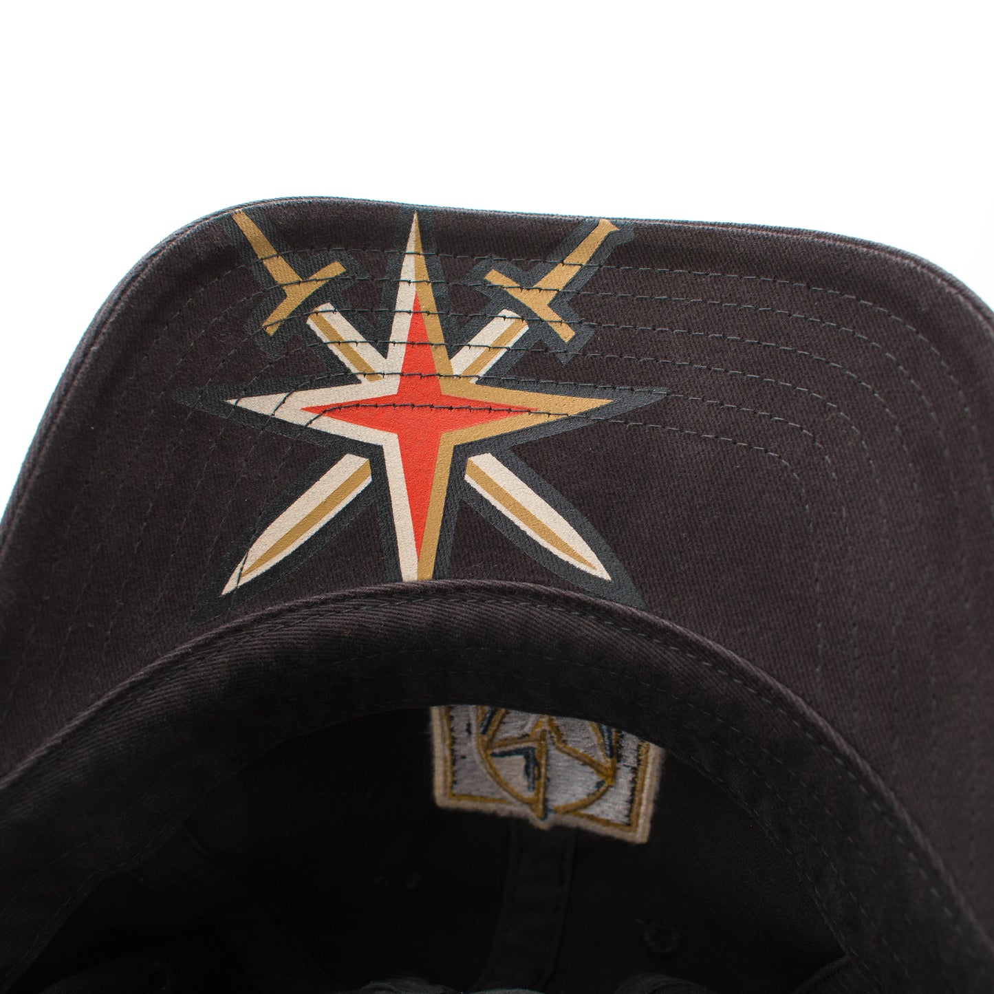 AMERICAN NEEDLE NHL Vegas Golden Knights Hockey Team New Raglan Adjustable Baseball Hat, Black (36672B-VGK-BLK)
