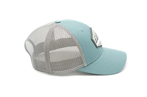HGP Mountain View PVC Patch Teal/Grey Snapback Trucker Hat 4