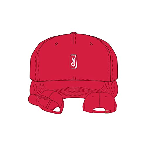 AMERICAN NEEDLE Coke Coca Cola Buckle Strap Baseball Dad Hat, Micro Slouch Collection, (21015A-COKE-RED)