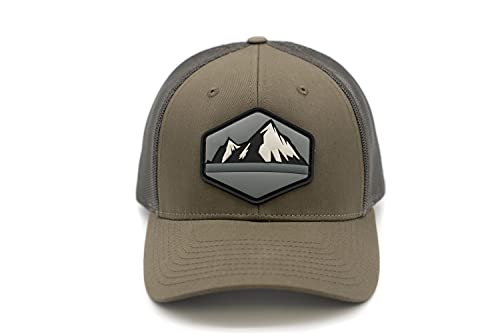HGP Mountain View PVC Patch Charcoal Grey/White Snapback Trucker Hat 5