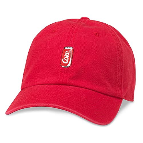 AMERICAN NEEDLE Coke Coca Cola Buckle Strap Baseball Dad Hat, Micro Slouch Collection, (21015A-COKE-RED)