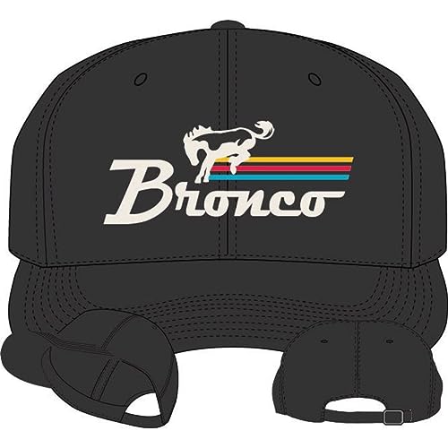 AMERICAN NEEDLE Bronco Ballpark Adjustable Buckle Strap Baseball Dad Hat (20001A-BRONCO-BLK)