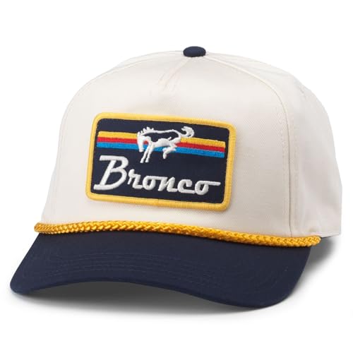AMERICAN NEEDLE Ford Bronco Roscoe Adjustable Snapback Baseball Hat (23008B-BRONCO-INVY)