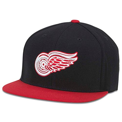 AMERICAN NEEDLE NHL 400 Series Flat Brim Cap (Adjustable, Detroit Red Wings)