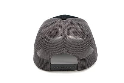 HGP Mountain View PVC Patch Black/Charcoal Grey Snapback Trucker Hat 3