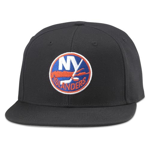 AMERICAN NEEDLE 400 Series NHL Team Hat, New York Islanders, Black (400A2V-NYI)