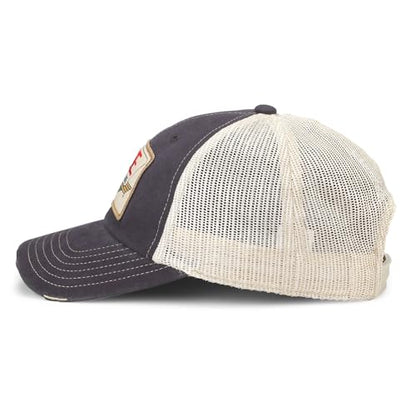 AMERICAN NEEDLE Ace Hardware Orville Adjustable Snapback Baseball Hat, Stone/Navy (23001A-ACEH-STNV)