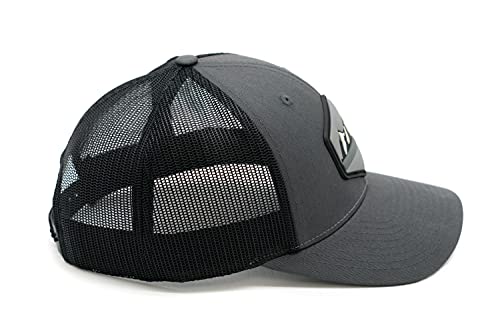 HGP Mountain View PVC Patch Charcoal Grey/Black Snapback Trucker Hat 4