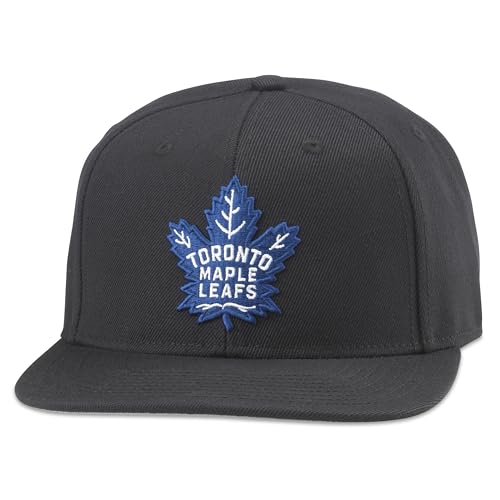 AMERICAN NEEDLE 400 Series NHL Team Hat, Toronto Maple Leafs, All Black