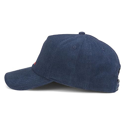 AMERICAN NEEDLE Pabst Blue Ribbon Beer Roscoe Cord Adjustable Snapback Baseball Hat (23015A-PBC-NAVY)