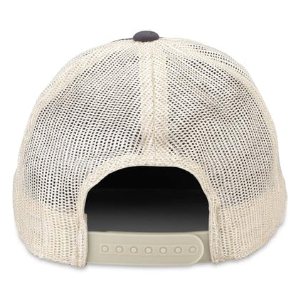 AMERICAN NEEDLE Ace Hardware Orville Adjustable Snapback Baseball Hat, Stone/Navy (23001A-ACEH-STNV)