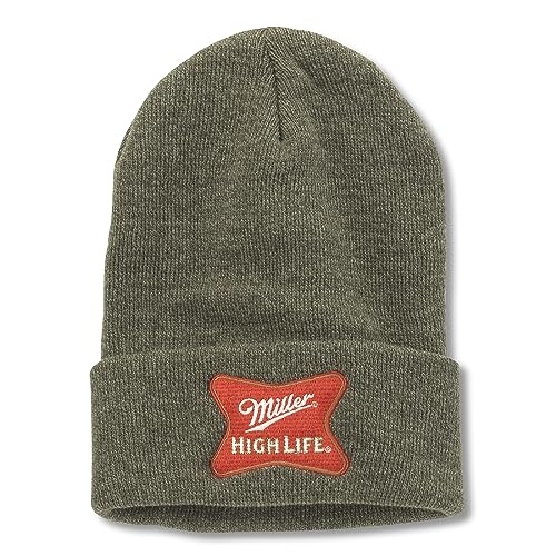 AMERICAN NEEDLE Miller HIGH Life Patch Terrain Knit Cuff Beanie HAT, Green, Authentic, New