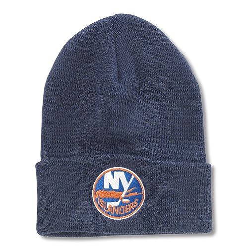 AMERICAN NEEDLE Officially Licensed NHL Hockey Team Logo Cap, Terrain Knit Beanie, Winter Hat, Authentic, New (Islanders (Heather Breaker Blue)