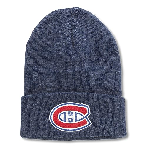 AMERICAN NEEDLE Officially Licensed NHL Hockey Team Logo Cap, Terrain Knit Beanie, Winter Hat, Authentic, New (Canadiens (Heather Breaker Blue)