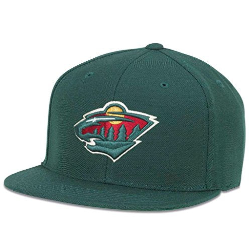 AMERICAN NEEDLE 400 Series NHL Team Hat, Minnesota Wild, Dark Green (400A1V-MNW)