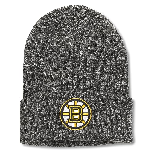 AMERICAN NEEDLE Officially Licensed NHL Hockey Team Logo Cap, Terrain Knit Beanie, Winter Hat, Authentic, New (Bruins (Heather Black)