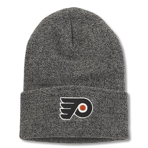 AMERICAN NEEDLE Officially Licensed NHL Hockey Team Logo Cap, Terrain Knit Beanie, Winter Hat, Authentic, New (Flyers (Heather Black)
