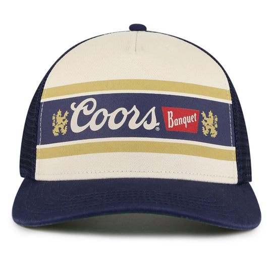 AMERICAN NEEDLE Coors Beer Sinclair Adjustable Snapback Trucker Baseball Hat Navy Ivory