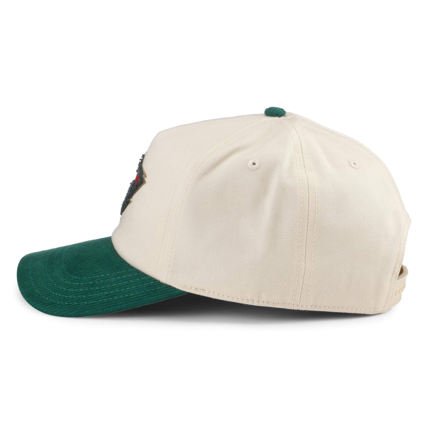 AMERICAN NEEDLE Minnesota Wild NHL Burnett Adjustable Snapback Baseball Hat, Cream/Dark Green (23020A-MNW-CRDG)