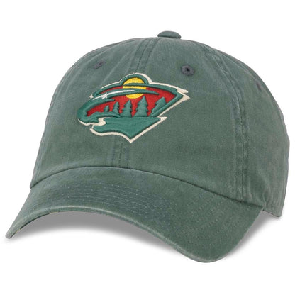 American NeedleNew Raglan NHL Team Adjustable Hat, Minnesota Wild, Green (36672A-MNW)