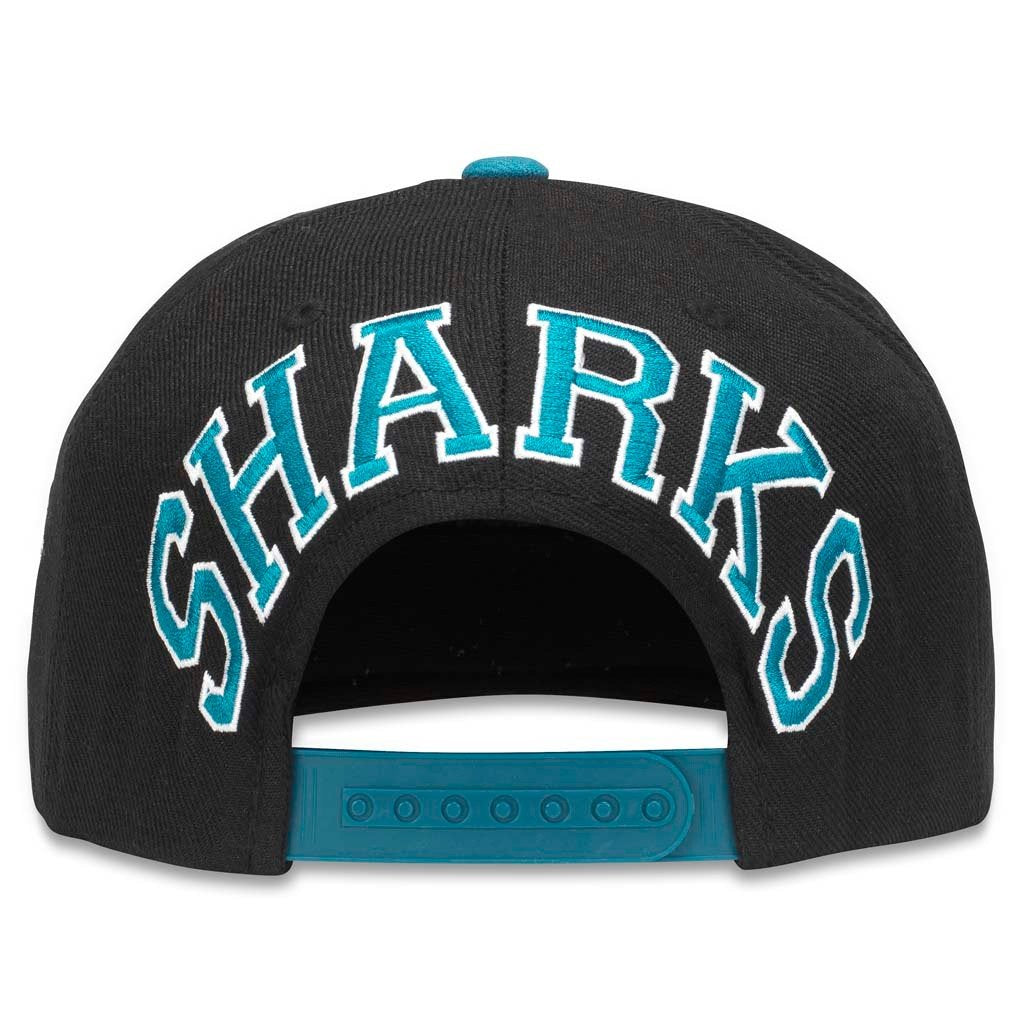 AMERICAN NEEDLE Blockhead 2 NHL Team Flat Brim Hat, San Jose Sharks, B