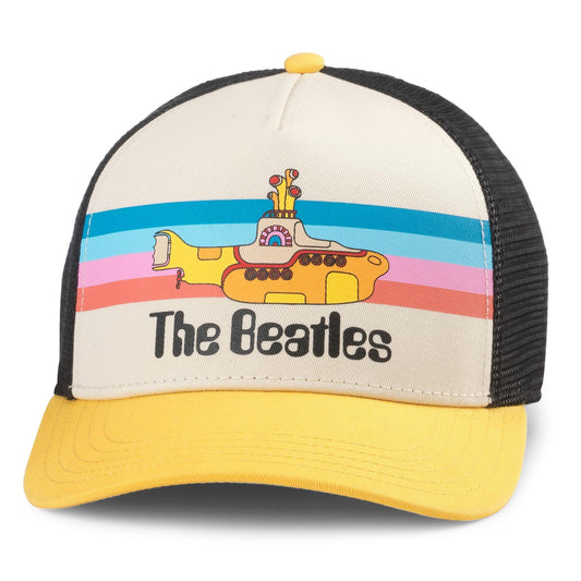 AMERICAN NEEDLE The Beatles Yellow Submarine Sinclair Adjustable Snapback Baseball Hat, Black/Ivory/Yellow (21001A-YESUB-BKIVYE)