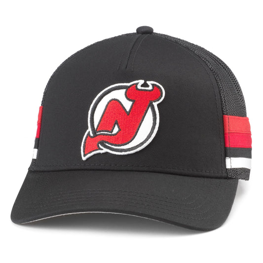 AMERICAN NEEDLE New Jersey Devils NHL Hotfoot Adjustable Snapback Baseball Hat (23018A-NJD-BLK)
