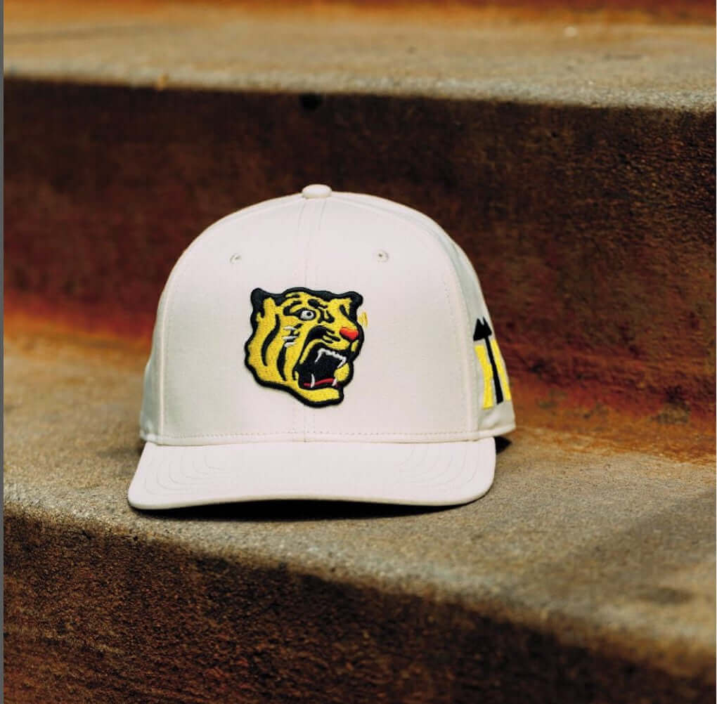 Hanshin Tigers Hat: Ivory Snapback Flat Bill Hats | Japanese Baseball 2