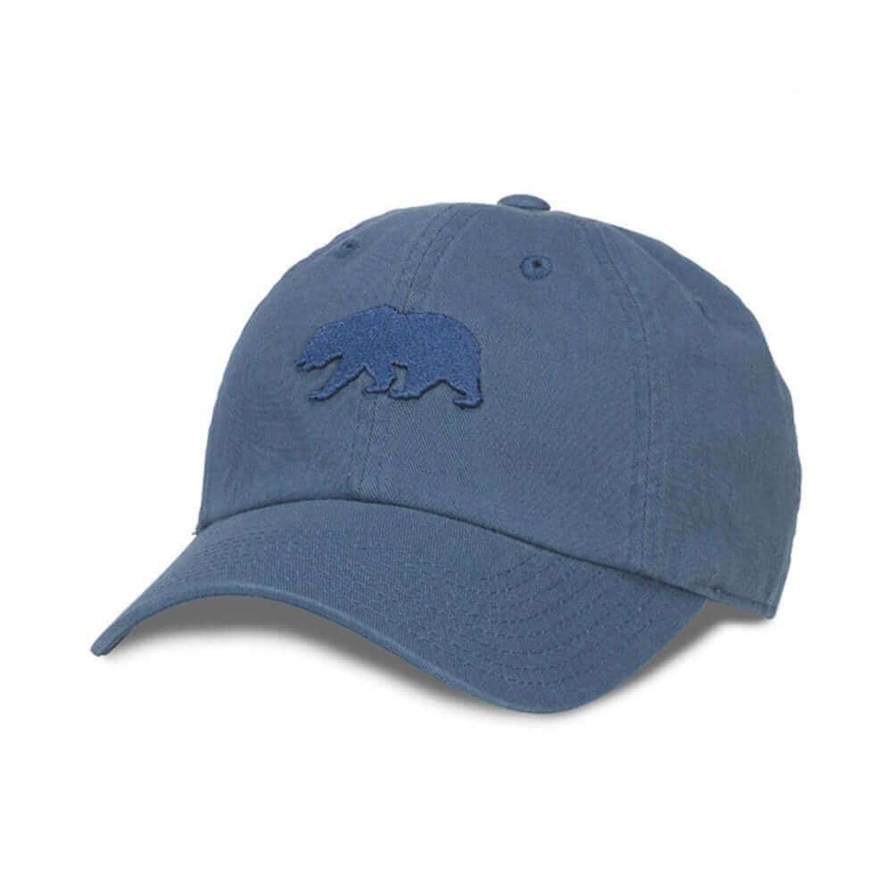 California Bear Hat: Bay Blue Strapback Dad Hat | State Flag