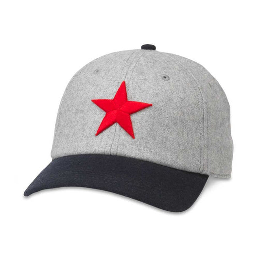 Detroit Stars Hats: Heather Grey/Navy Strapback Dad Hat | NLB