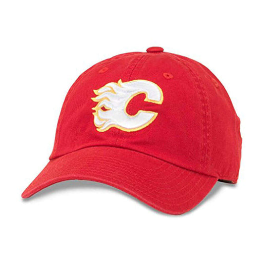 Calgary Flames Hat: Red Strapback Dad Hat | NHL Headwear