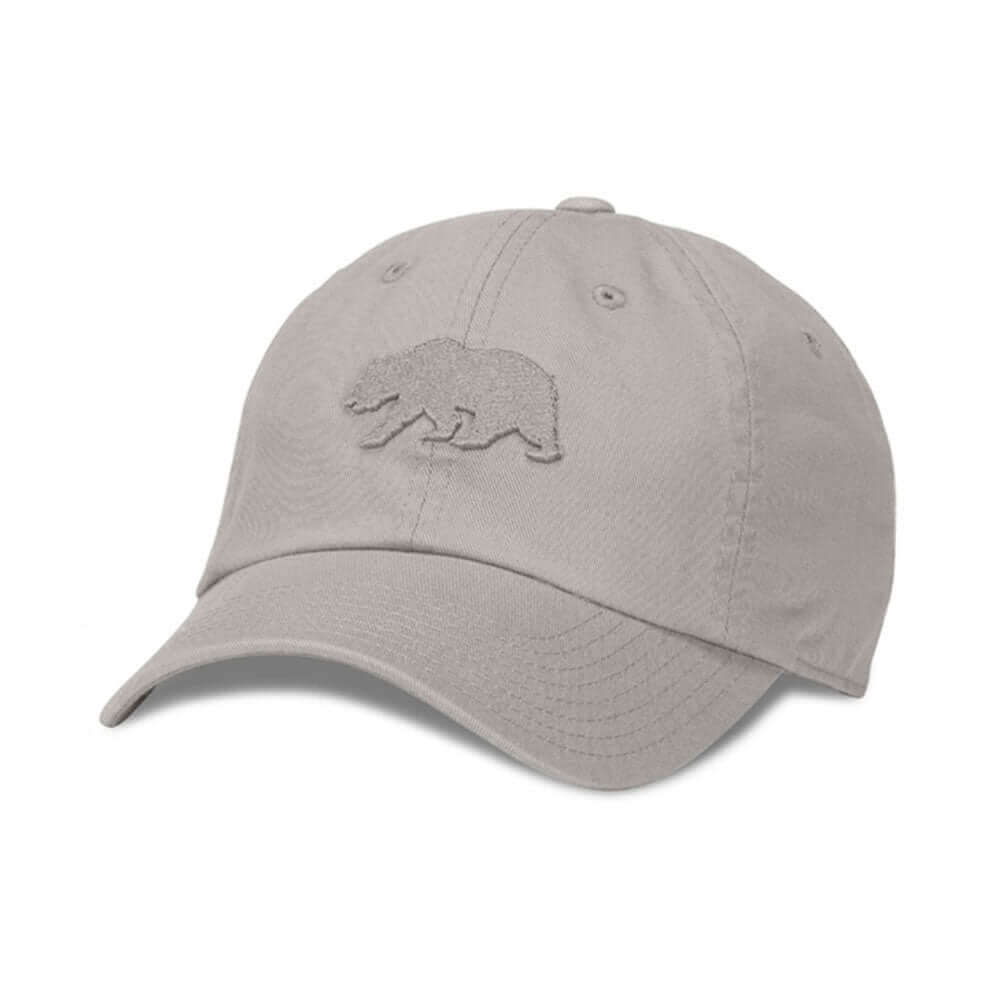 California Bear Hat: Grey Strapback Dad Hat | State Flag