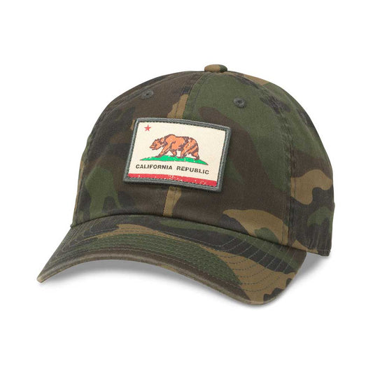 California Flag Hats: Camo Strapback Dad Hat | State Flags