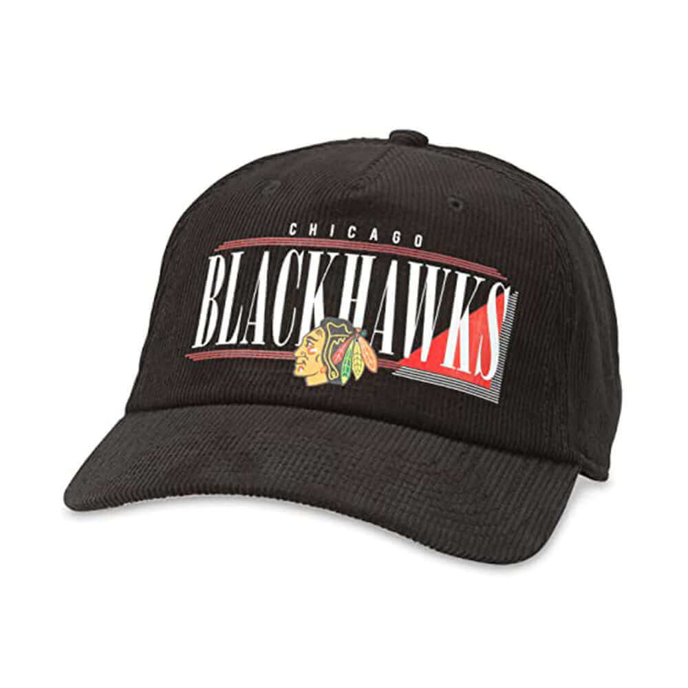 Chicago Blackhawks Hats: Printed Corduroy Adjustable Snapback Hat