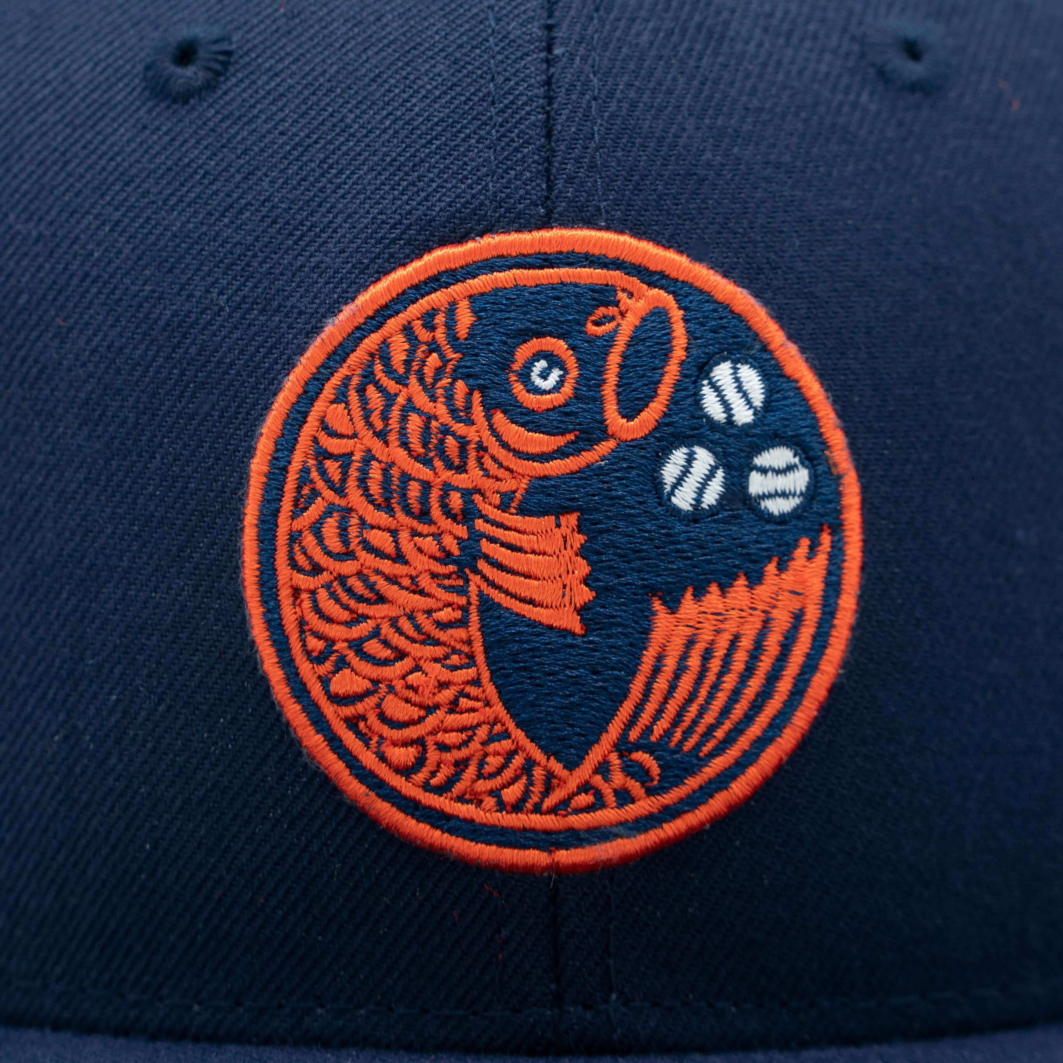 Carp Hat Pattern Hiroshima Toyo Carp Hats: Navy Flat Bill | Japanese Baseball